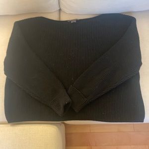 French connection, black, boxy cropped sweater, size XS